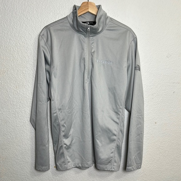 The North Face Men’s Grey 1/4 Zip Pullover Long Sleeve Size Large - Picture 1 of 12